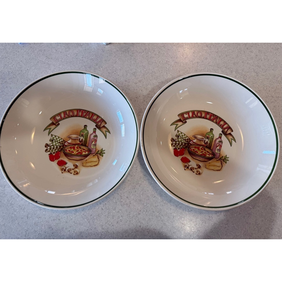 Over and Back Other - Two Large Italian Pasta Bowls